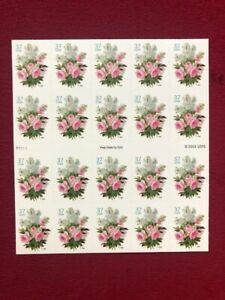 Scott #3836: White Lilacs & Pink Roses MNH Sheet of 20.