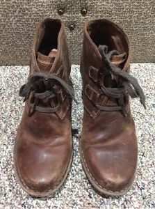Clarks Ankle Booties Boots 9M Brown Carleta Lyon Leather 2.5" Heels western boho - Picture 1 of 16