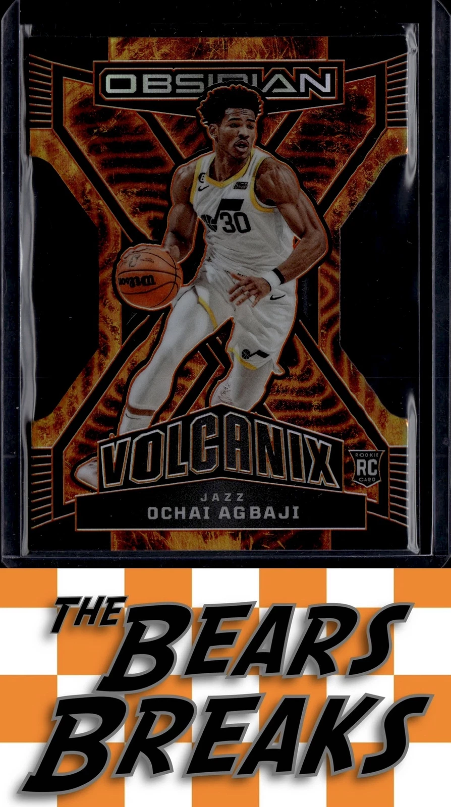 2022-23 Panini Obsidian #2 Ochai Agbaji Volcanix