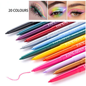 20 Color Colored Eyeliner Gel Waterproof Smudge Proof Black Pen Eye Shadow Liner