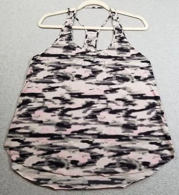 Camiseta sin mangas Lululemon para mujer 0 sin mangas encuadernada al agua camuflaje elástico gimnasio yoga Foto 1 de 4