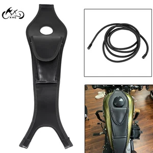 Motorcycle Black Tank Cover Panel Pad Bib Bra With Pouch For Harley 883 1200 04+ - Picture 1 of 12
