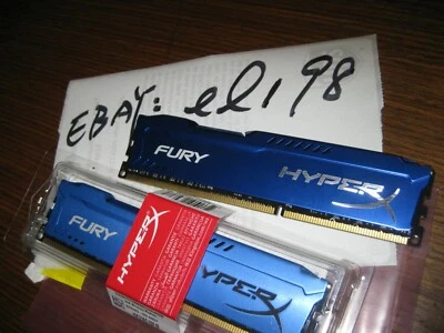 Kingston 16GB(2x8GB) HX316C10FK2/16 FURY BLUE HyperX DDR3-1600 **tested**MORE* - Image 1 of 4