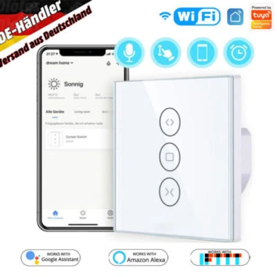 Wlan Vorhangschalter Smart Rolladen-Jalousie Schalter Touch Timer Curtain Switch - Bild 1 von 4