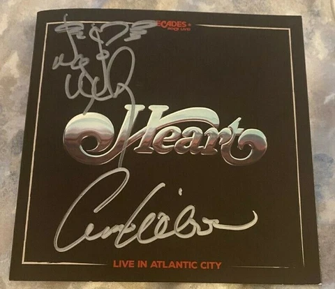 HEART ANN & NANCY WILSON SIGNED AUTOGRAPHED CD BOOKLET LIVE IN ATLANTIC CITY Cover