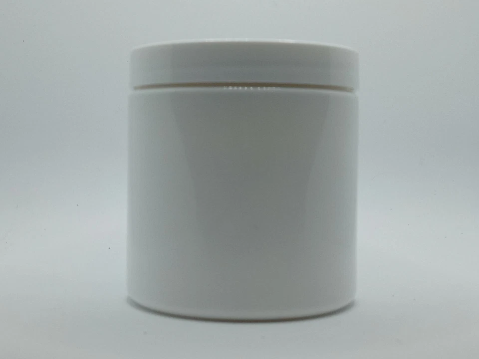 8oz White Plastic Jars with lids 12 Pack Buy 3 12 Packs Get 1  (FREE 12 Pack) - Image 1 of 1