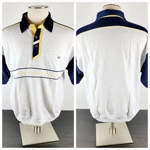 Vtg 90s Puritan Streetwear Striped Waffle Knit Pullover Polo Shirt Mens Large - Picture 1 of 6