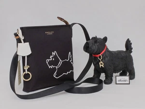 RADLEY LONDON PALACE GARDENS GORGEOUS & PLAYFUL BLACK CROSS BODY BAG BRAND NEW - Picture 1 of 7