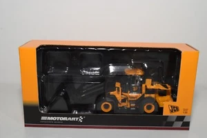 B4 1:50 MOTORART 13366 JCB PALA ESCAVATORE PALA GOMMATA SNOW MIB 1 - Foto 1 di 11
