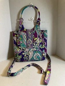 Borsa Vera Bradley borsa a tracolla paisley viola erica e borsa cosmetica abbinata - Foto 1 di 10