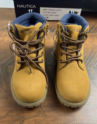 Nautica Gisingen Youth Work Boot High Top Lace Up Size 13 M NIB Honey Bark Color - Image 1 of 4