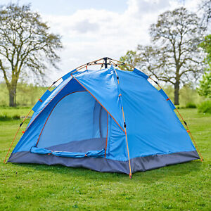3 Person Automatic Pop Up Outdoor Hiking Camping Tent Waterproof UV Protection