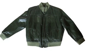 Herren Superior Echtleder Jacke Grün XL Kostenloser Versand - Bild 1 von 4
