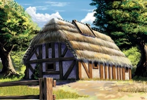 Zvezda 8532 - 1/72 House with thatched roof - Neu - Bild 1 von 1
