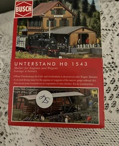 Busch 1543- UNTERSTAND HO - Shelter For Engines And Wagons NEW Open Box - Picture 1 of 5