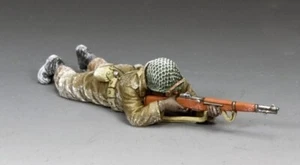 BBA093 Lying Prone Rifleman King & Country WWII Toy Soldier Miniatures - Bild 1 von 6