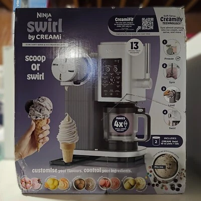Ninja Swirl by CREAMi Gelato Soft Serve Ice Cream Maker Machine NC701 NC701C NEW - Bild 1 von 4