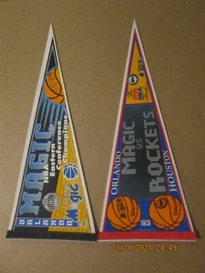 NBA Orlando Magic Vintage 1995 Eastern Conf.Champs & The 1995 Finals Pennants - Picture 1 of 1