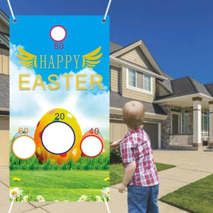 Easter Bunny Sandbag Game Throwing Flag, Funny Outdoor Throwing Game - Picture 1 of 2