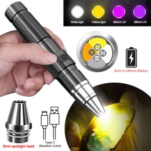4in1 Expert Gem Torch Jade UV White Yellow Purple 365 & 395nm LED Flashlight - Picture 1 of 12