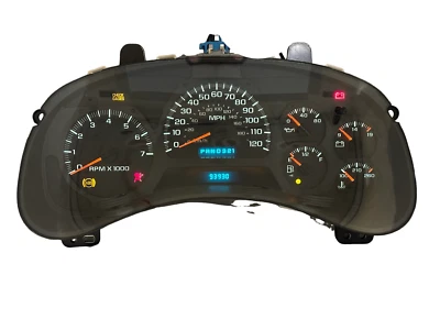 Speedometer Instrument Cluster Dash Panel Gauges 02 Trailblazer EXT 93,930 Miles - Image 1 of 3