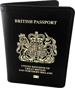 UK Passport Cover Holders Protector British Wallet Brexit Travel Id Leather Case - Picture 1 of 6