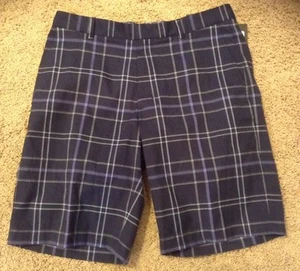 NWT WALTER HAGEN Men's Golf Shorts 100% Polyester Miami Plaid Hydro-Dri Sz 32 - Picture 1 of 7