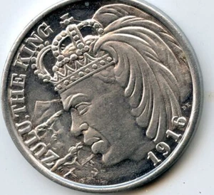 .Mardi Gras Doubloon Krewe of Zulu 1968 Aluminum - Bild 1 von 2