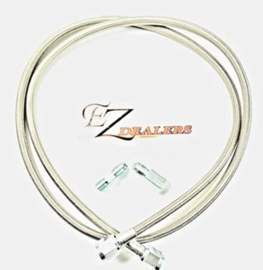 48" Gauge Line Kit Oil Fuel Pressure Hose Braided 1/8" NPT -4 AN IMCA NHRA SBC - Picture 1 of 4