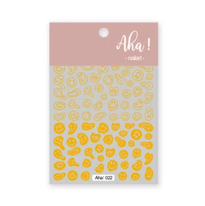 3D Melty Smiley Nail Art Decals Stickers Sliders Adhesive NH20 - Picture 1 of 9