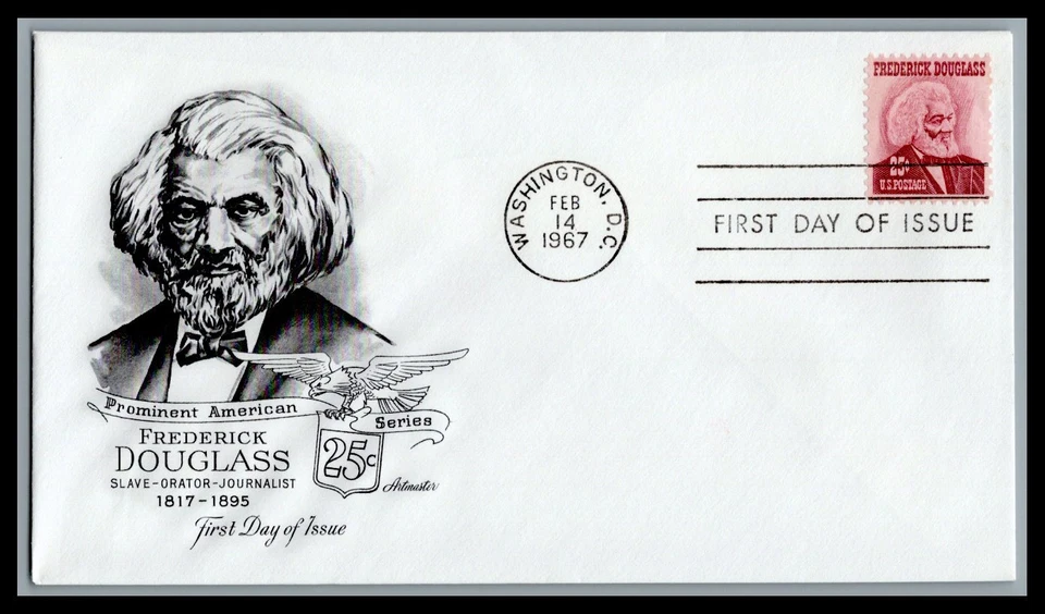 US FDC # 1290. 25c Frederic Douglas  Artmaster  1967, 9L555 - Image 1 of 1