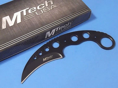 Faca de lâmina fixa acabamento preto MTech MT664BK Tactical Karambit 7" no geral NOVA! - Imagem 1 de 4