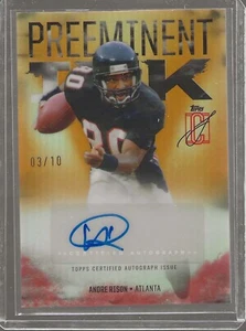 Andre Rison Preeminent Ink GOLD Auto /10 2024 Topps Signature Class - Falcons - Bild 1 von 2