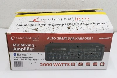 Technical Pro MM2000BT Mic Mixing Amplifier w/ USB and SD Card Inputs - Open Box - Image 1 of 4