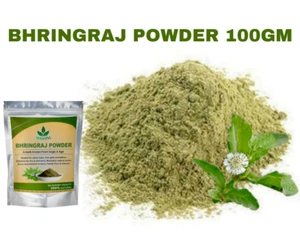 Bhringraj Powder Pure Organic Herbal for Hair Growth & Scalp Health - Picture 1 of 2