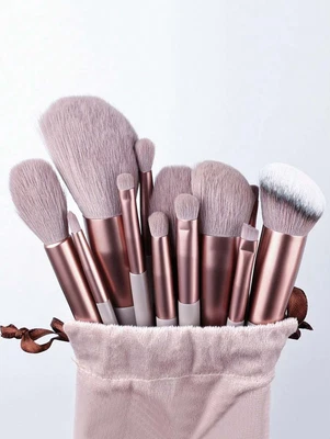 BITNOA BEAUTY 13 Pcs Make up Brush Set Buffer Powder Contour Eyeshadow With Pouch Brushes Set