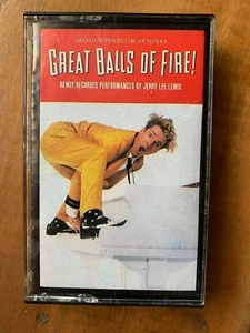 Great Balls of Fire Movie Soundtrack  -  Cassette Tape - Jerry Lee Lewis TESTED - Picture 1 of 3