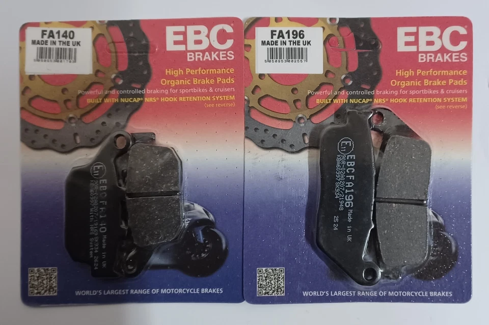 Pastillas de freno de disco delanteras y traseras EBC orgánicas para HONDA CTX700 (2014 a 2021) Foto 1 de 4