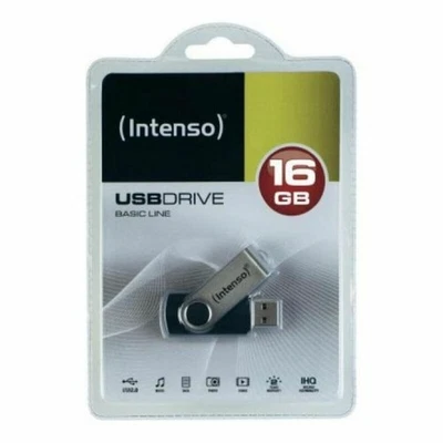 Clé USB INTENSO Basic Line 32 GB Noir Argent 32 GB Clé USB - Photo 1/2