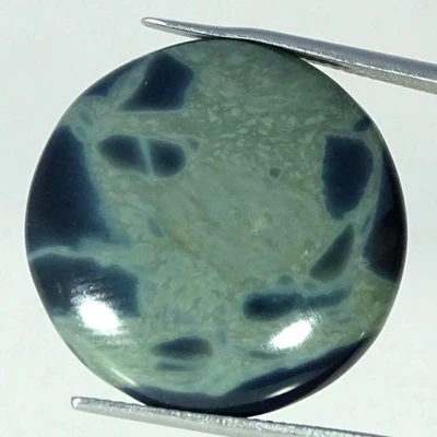 Piedra preciosa cabujón redondo obsidiana tela de araña natural de 19,50 quilates 23 mm x 5 mm Foto 1 de 4