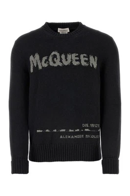 ALEXANDER MCQUEEN Charcoal Cotton Sweater New & Authentic - Image 1 of 3