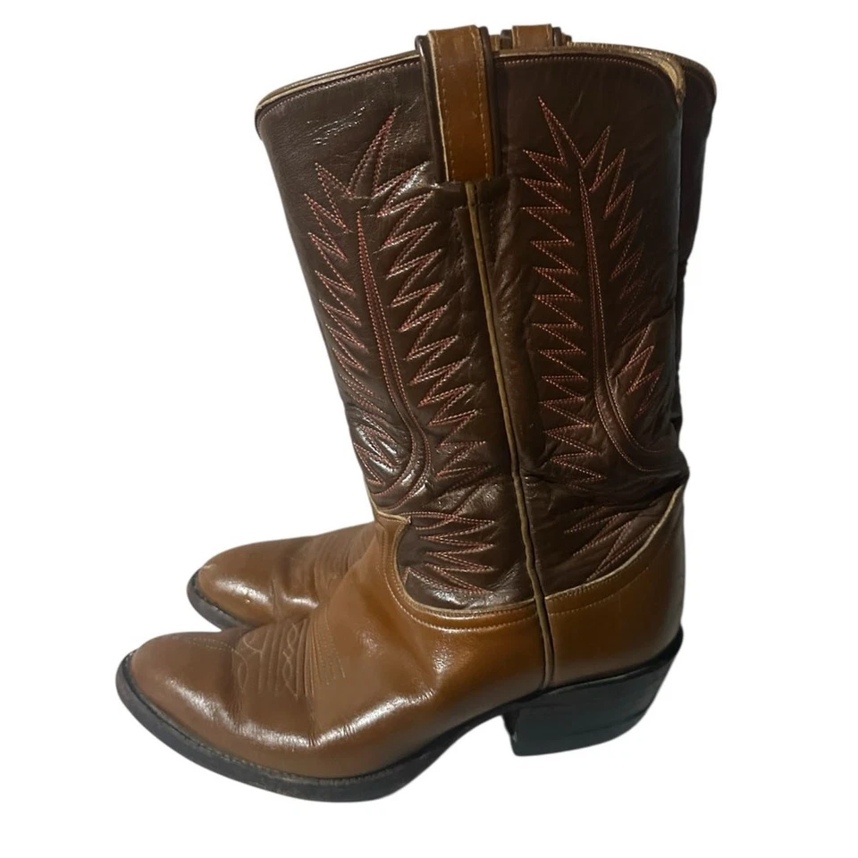 Botas Tony Lama Vintage Anos 80 Vintage Feminino tamanho 460 EUA 6 D Black Label RARO - Imagem 1 de 4