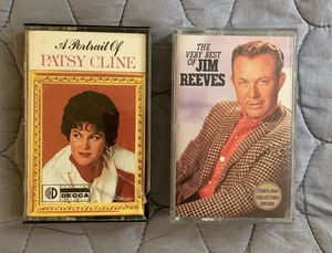 Portrait Of Patsy Cline & Very Best Of Jim Reeves Cassette Tape Vintage - Picture 1 of 8