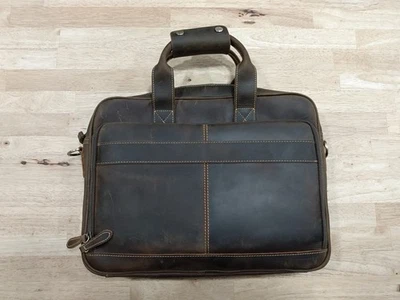 NWOT 15x12x3 Brown Leather Briefcase Laptop Bag  - Image 1 of 4