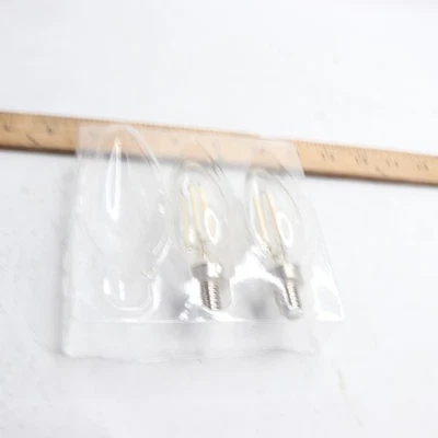 (2-Pk) Feit Electric Dimmable Chandelier LED Light Bulb Soft White 2700K 100W - Image 1 of 4