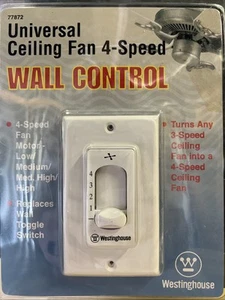 Universal Ceiling Fan 4-Speed Wall Control. Westinghouse 77872. - Picture 1 of 9