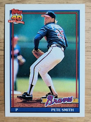 1991 Topps #383 Pete Smith - Image 1 of 2