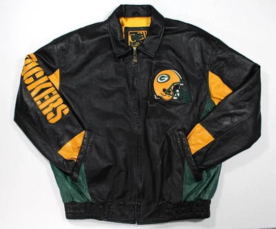 1990s Vtg G-III Carl Banks Green Bay Packers Leather Jacket Mens XL Iconic NFL - Image 1 of 4