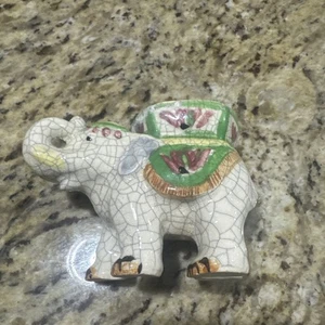 Vintage Elefant Pflanzgefäß/Container Statue Figur; Handbemalt verrückt besetzt Japan - Bild 1 von 12