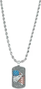 Collar colgante Twister para hombre joyería PATRIOTA AMERICANO cabeza de águila 32174 - Imagen 1 de 1